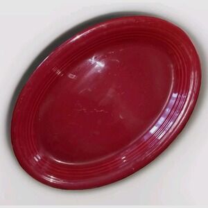 Fiesta Homer Laughlin Large  Oval Serving Platter 10" x 13-5/8" Burgundy